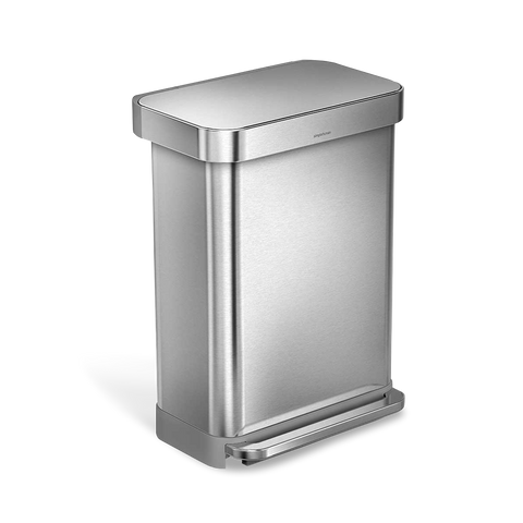 55L rectangular step can with liner pocket