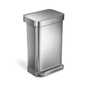 45L rectangular step can with liner pocket