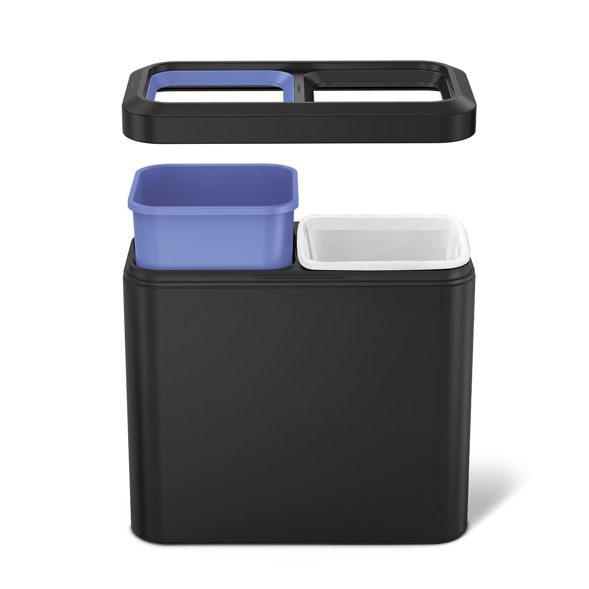 poubelle de recyclage étroite ouverte 20 litres