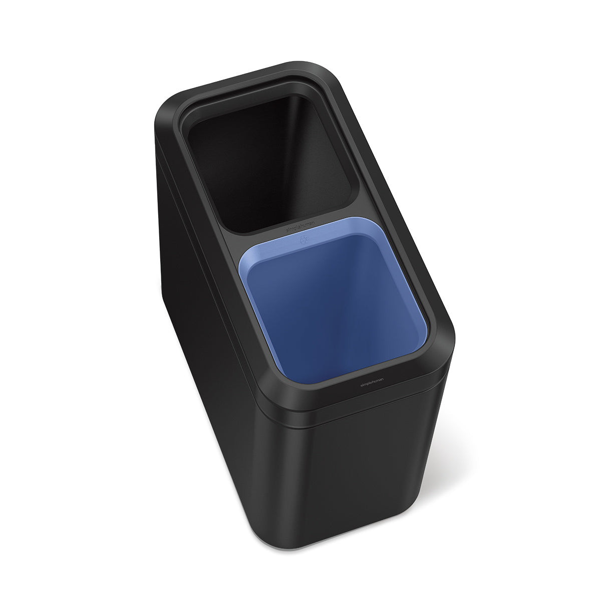 poubelle de recyclage étroite ouverte 20 litres