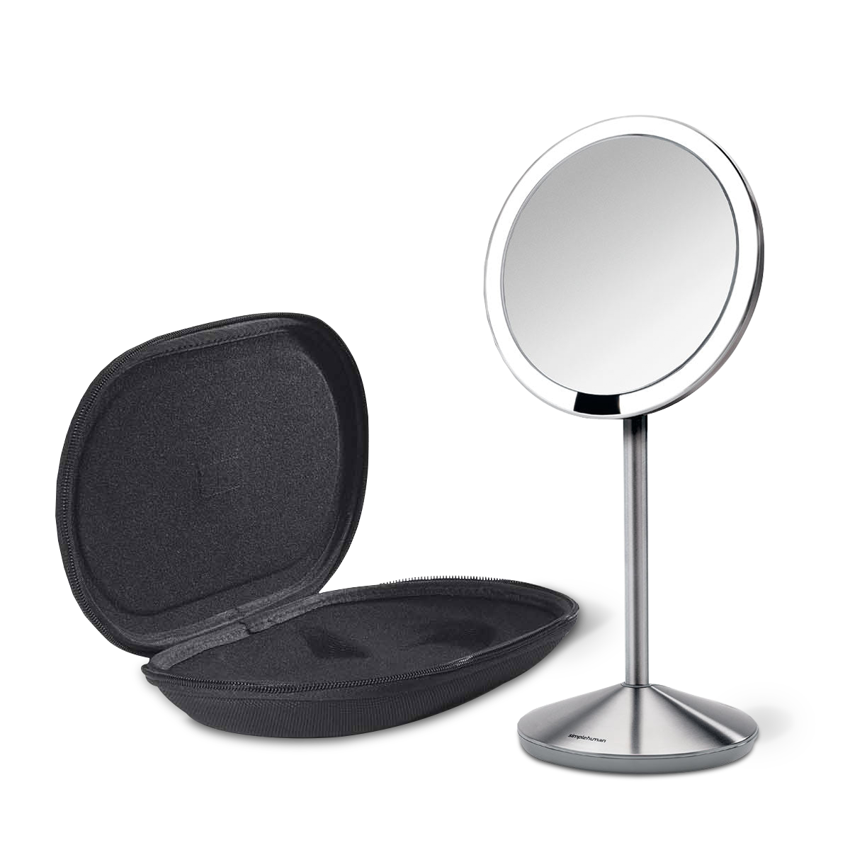miroir à capteur 12 cm, grossissement en x10, or rose