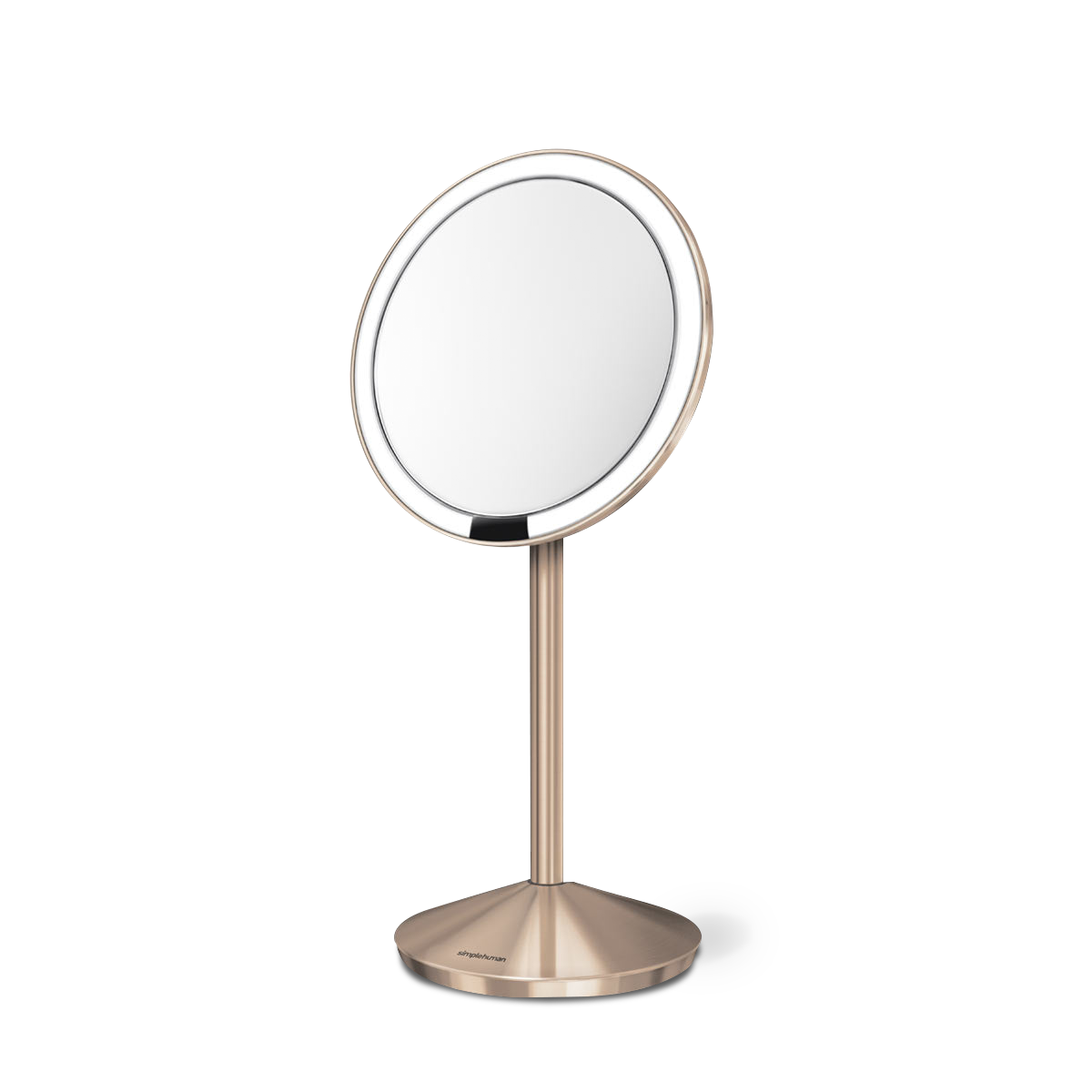 miroir à capteur 12 cm, grossissement en x10, or rose
