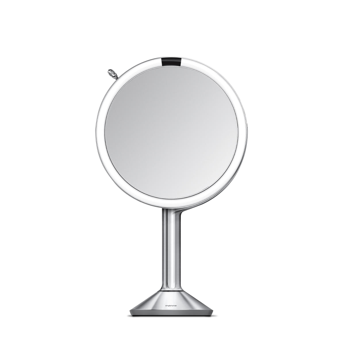 20 cm miroir à capteur trio, acier inoxydable blanc