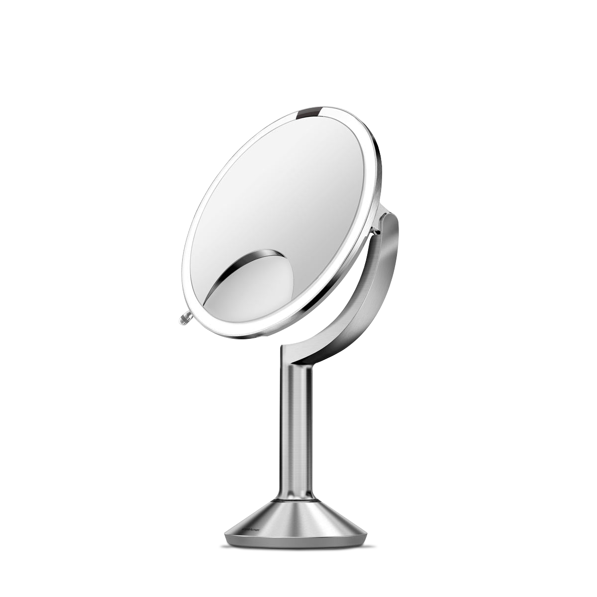 20 cm miroir à capteur trio, acier inoxydable blanc
