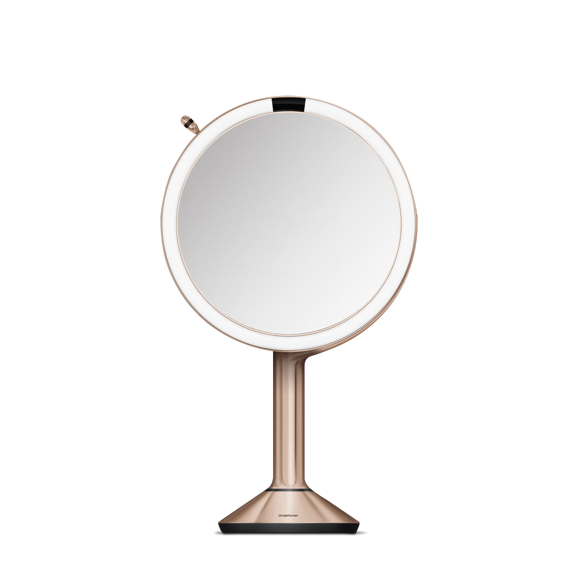 20 cm miroir à capteur trio, acier inoxydable blanc
