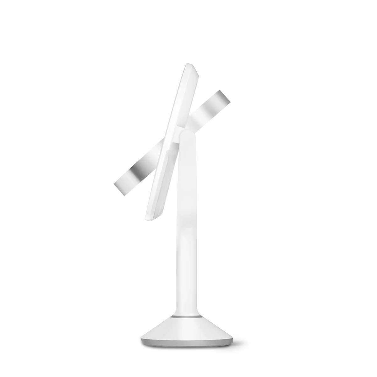 20 cm miroir à capteur trio, acier inoxydable blanc